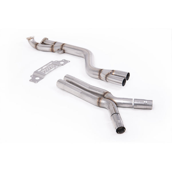 Milltek Sport Non-Resonated 102mm X-Pipe Mid-Pipe (BMW G87 M2 Fits OE Axle Back) for BMW 2 Series G87 (2023–2026)