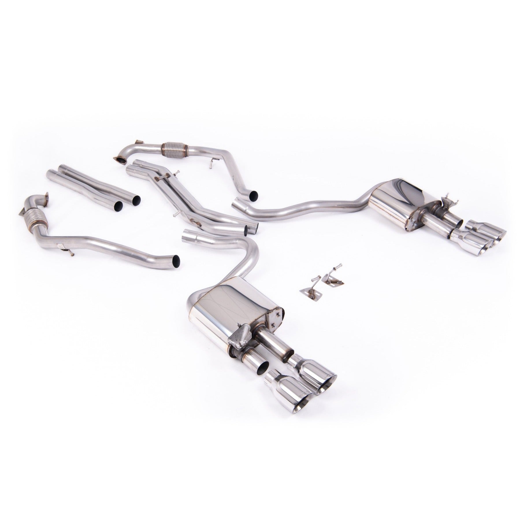 Milltek Sport Non-Resonated Cat-Back (Audi B9 S5 Sportback Polished Tips) for Audi S5 B9 (2017–2026)