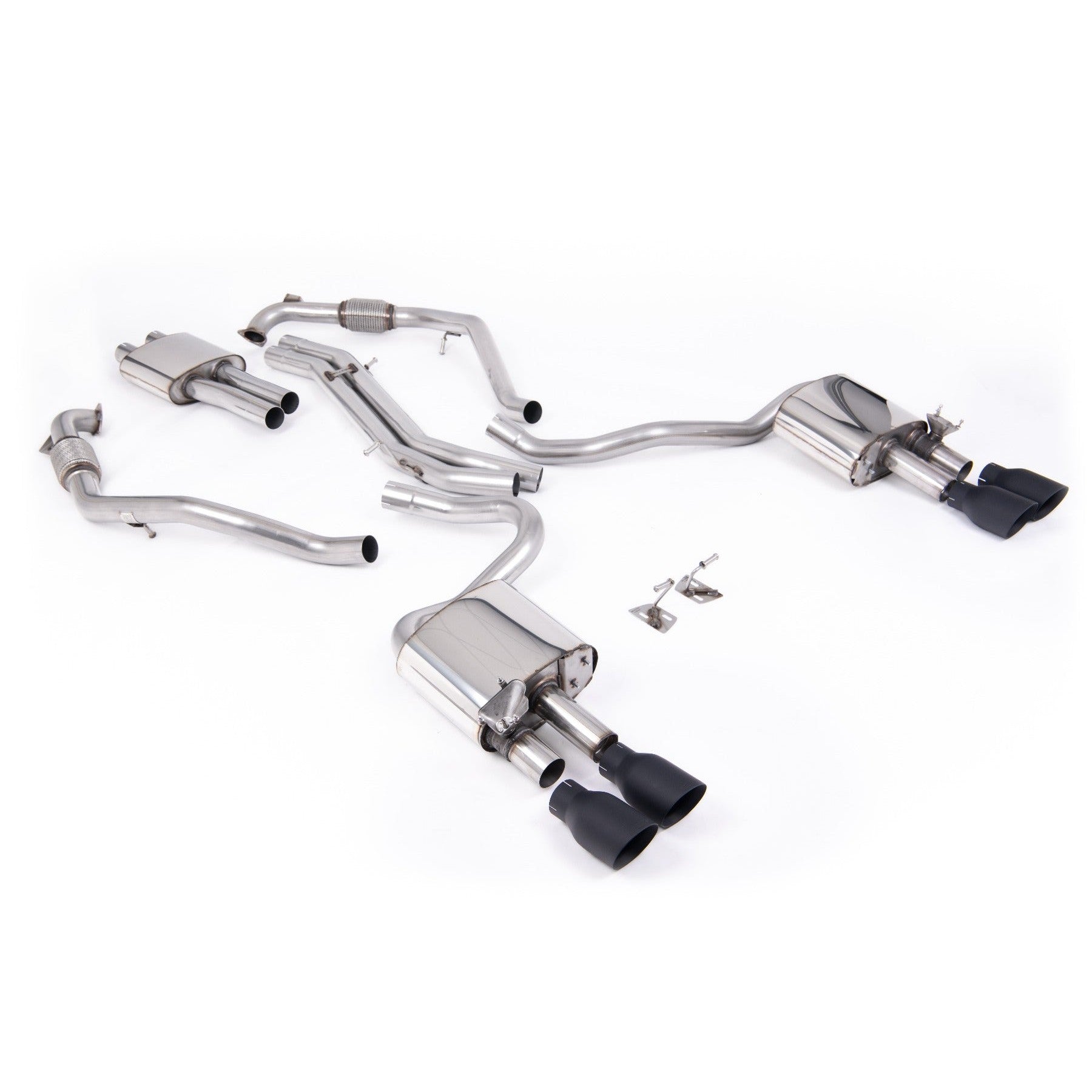 Milltek Sport Resonated Cat-Back Exhaust (Audi B9 S5 Cerakote Black Tips) for Audi S5 B9 (2017–2026)