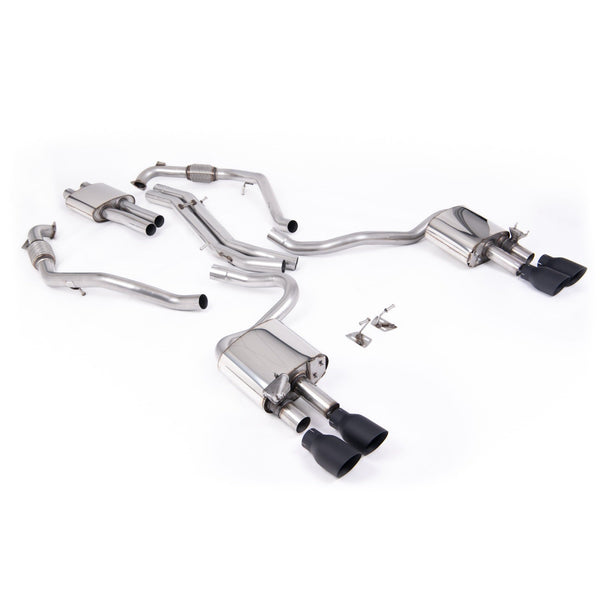 Milltek Sport Resonated Cat-Back Exhaust (Audi B9 S5 Cerakote Black Tips) for Audi S5 B9 (2017–2026)