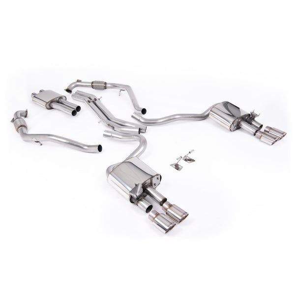 Milltek Sport Resonated Cat-Back Exhaust (Audi B9 S5 3.0 V6 Polished Ovals Tips) for Audi S5 B9 (2017–2026)
