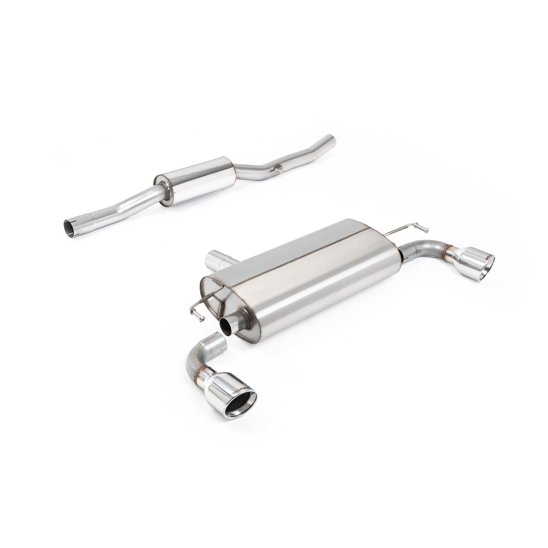 Milltek Sport V2 Resonated Cat-Back Exhaust (R32 Inward Rolled Polished Tips) for Volkswagen Golf MK4 (2002–2005)