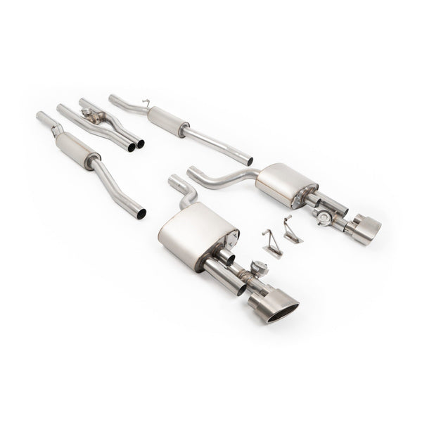 Milltek Sport V2 Valved Cat-Back Exhaust (Audi B7 RS4 Brushed Titanium Tips) for Audi RS4 B7 (2006–2008)