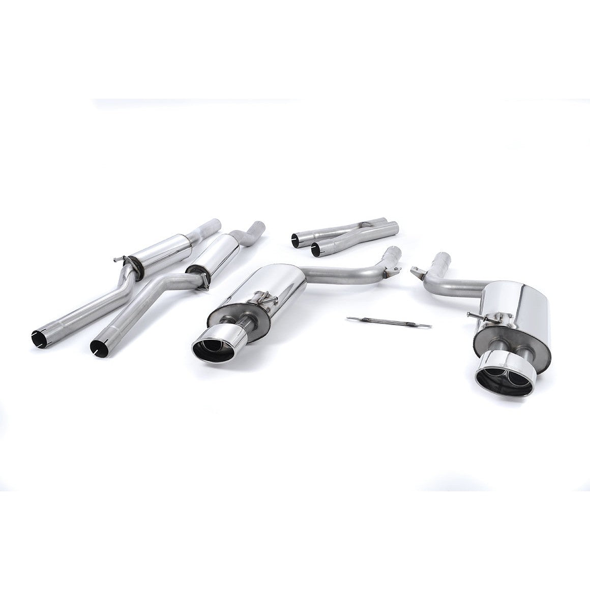 Milltek Sport Resonated Cat-Back Exhaust (Audi B7 RS4 Polished Tips) for Audi RS4 B7 (2006–2008)