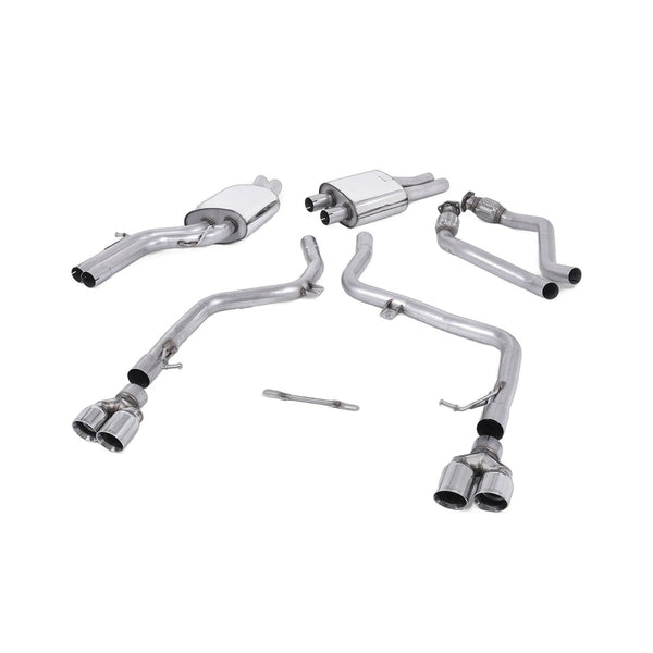 Milltek Sport Race Cat-Back Exhaust (Audi B8 S4 V6 Polished Tips) for Audi S4 B8 (2009–2012)
