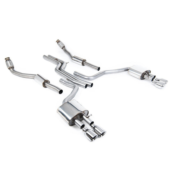 Milltek Sport Non-Resonated Cat-Back Exhaust (Audi C7 S6 S7 Polished Tips) for Audi S6 C7 (2012–2018)