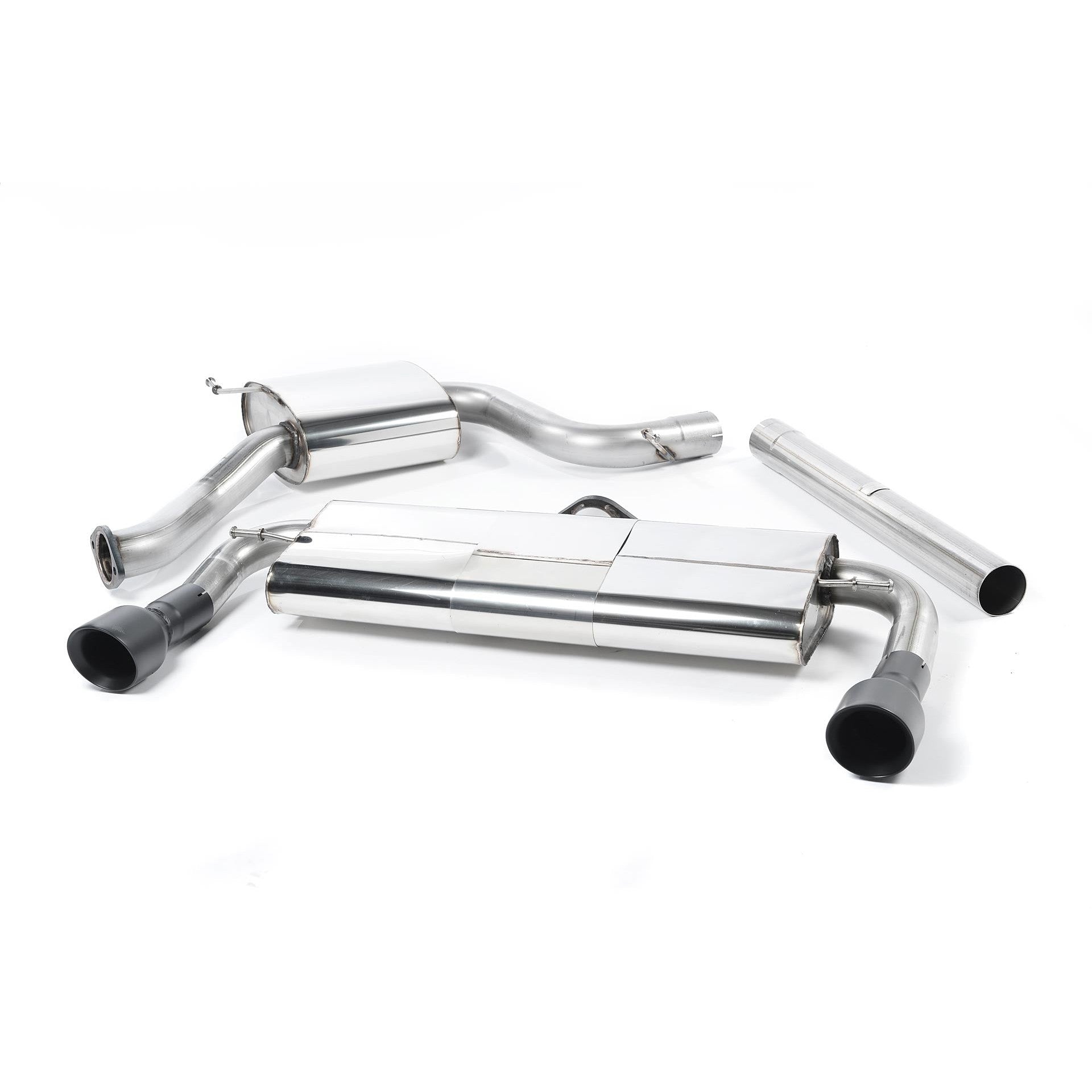 Milltek Sport Resonated Cat-Back Exhaust (VW Golf GTI MK7 Cerakote Black Tips) for Volkswagen Golf MK7 (2013–2016)