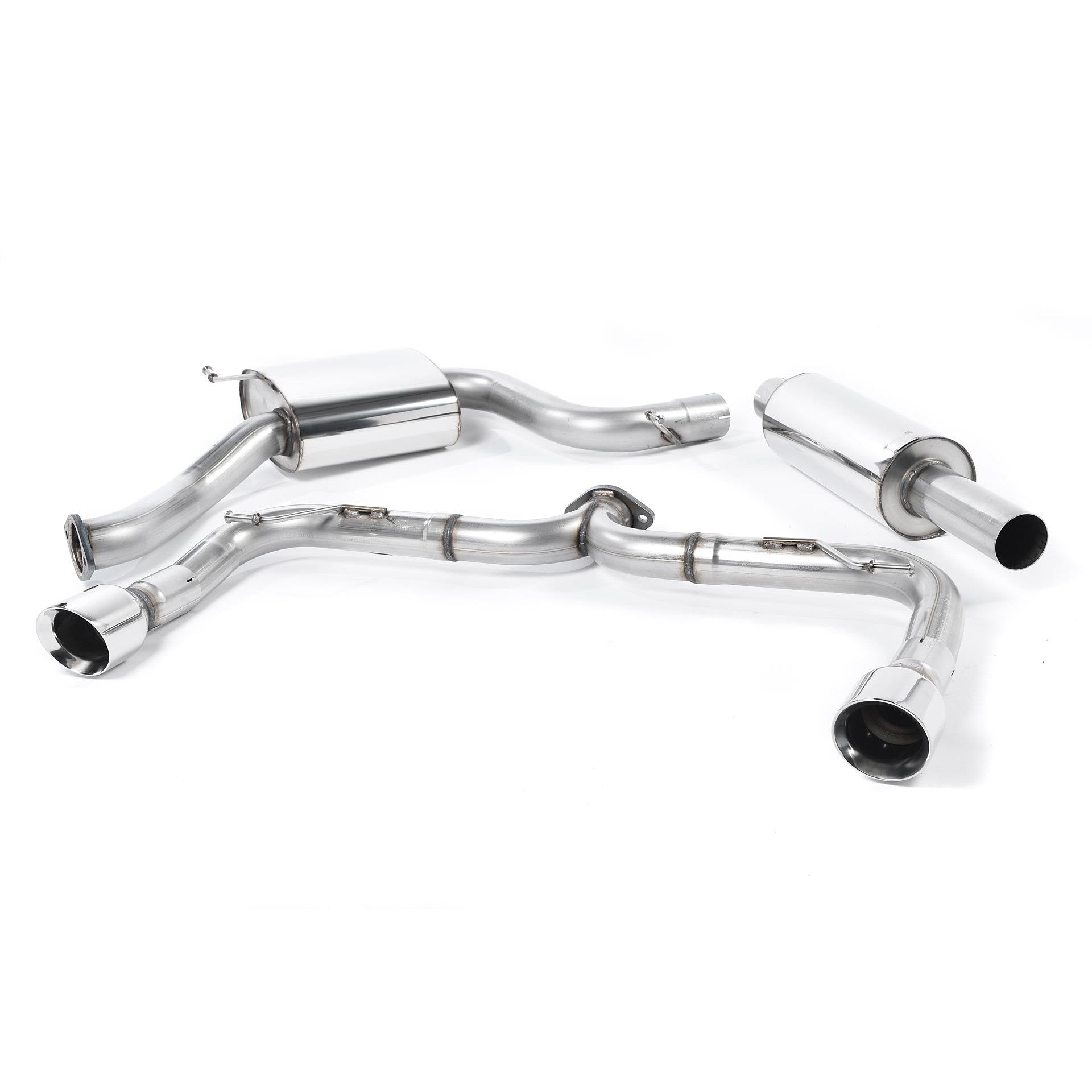 Milltek Sport Non-Resonated Cat-Back Exhaust (VW Golf GTI MK7 Polished Tips) for Volkswagen Golf MK7 (2013–2016)
