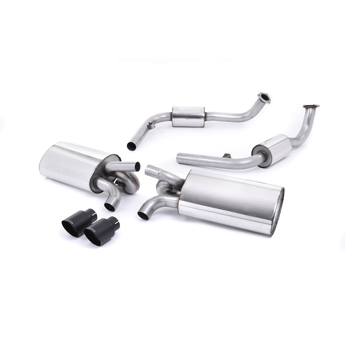 Milltek Sport Resonated Cat-Back Exhaust (Cerakote Black Tips) for Porsche Boxster 987, Cayman 987 (2009–2013)