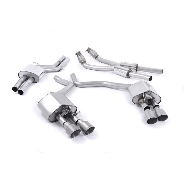 Milltek Sport Valved Cat-Back Exhaust (Audi C7 S6 S7 Brushed Titanium Tips) for Audi S6 C7 (2012–2018)