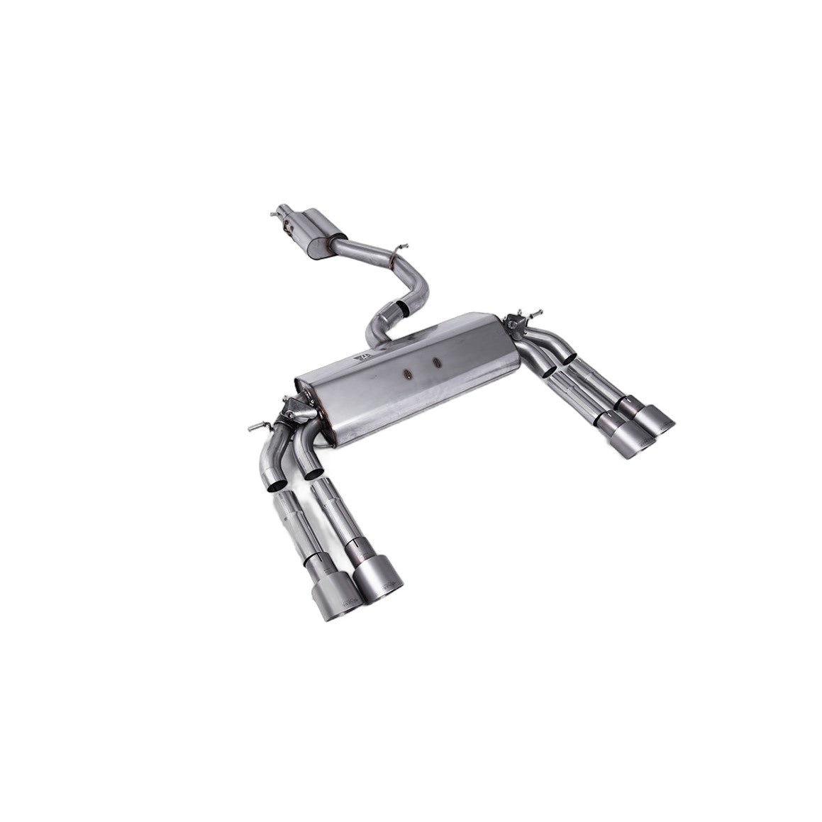Milltek Sport Resonated Cat-Back Exhaust (Audi 8V S3 2.0 TFSI Brushed Titanium Tips) for Audi S3 8V (2013–2018)