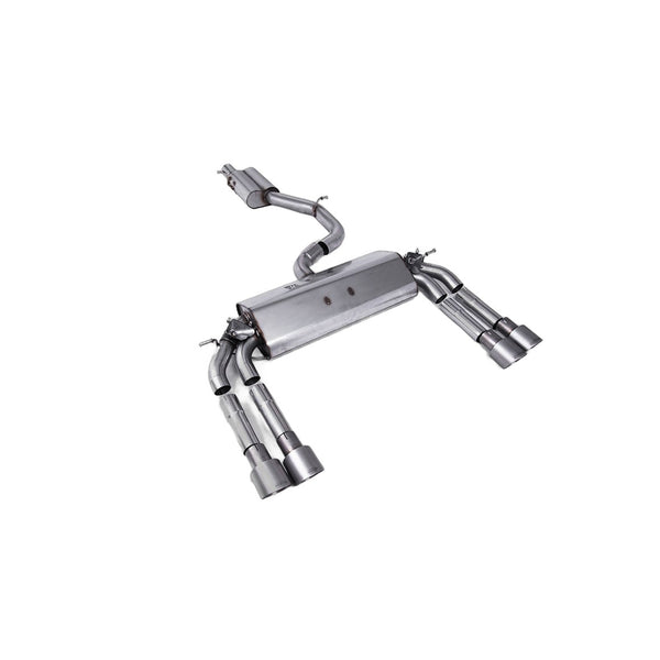 Milltek Sport Resonated Cat-Back Exhaust (Audi 8V S3 2.0 TFSI Brushed Titanium Tips) for Audi S3 8V (2013–2018)