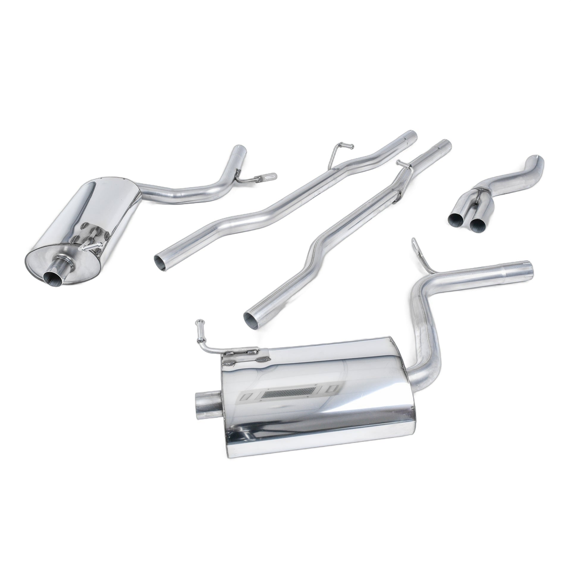 Milltek Sport Non-Resonated Cat-Back Exhaust (Audi B7 A4 2.0 TFSI GT100 Tips) for Audi A4 B7 (2005–2008)