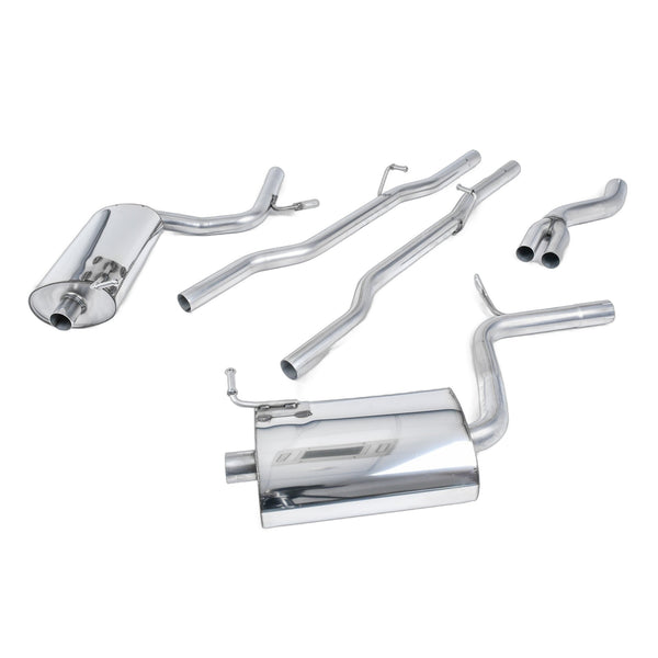 Milltek Sport Non-Resonated Cat-Back Exhaust (Audi B7 A4 2.0 TFSI GT100 Tips) for Audi A4 B7 (2005–2008)