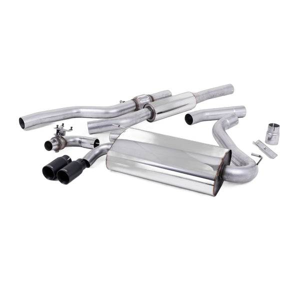 Milltek Sport Non-Resonated Cat-Back Exhaust - Outlet Cerakote Black Tips (SSXBM1010) for BMW 4 Series F32 (2014–2016)