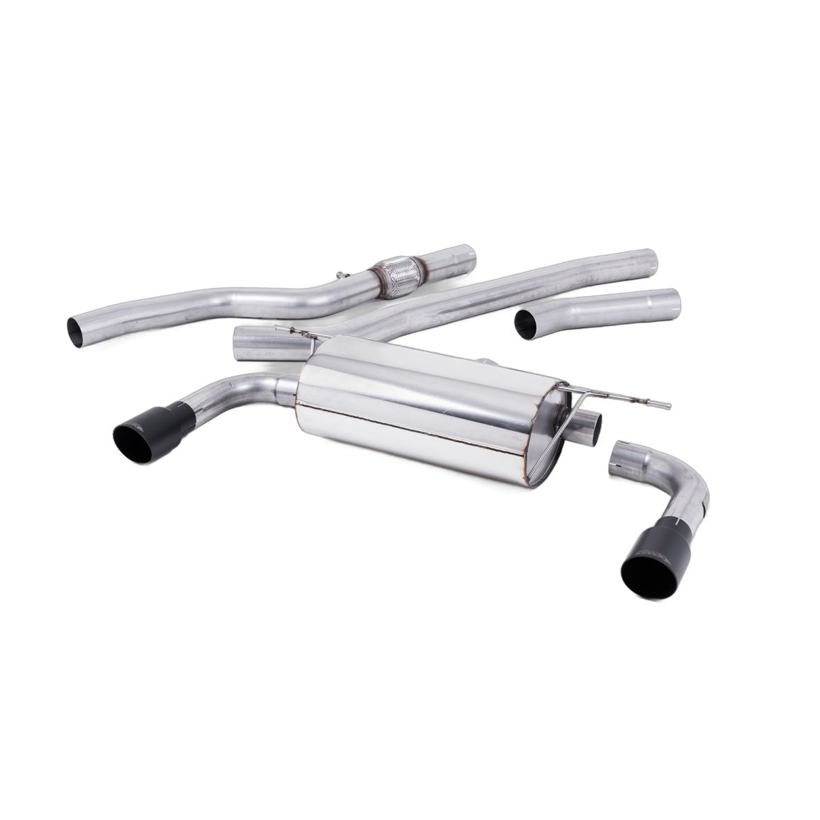 Milltek Sport Non-Resonated Cat-Back Exhaust - Outlet Cerakote Black Tips (SSXBM1014) for BMW 4 Series F32 (2014–2016)