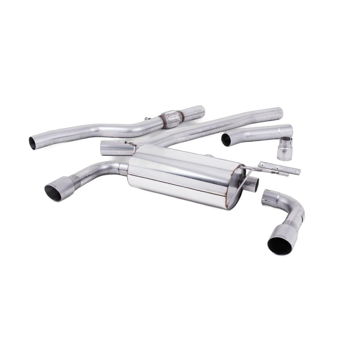 Milltek Sport Non-Resonated Cat-Back Exhaust (BMW 4 Series F32 Brushed Titanium Tips) for BMW 4 Series F32 (2014–2016)