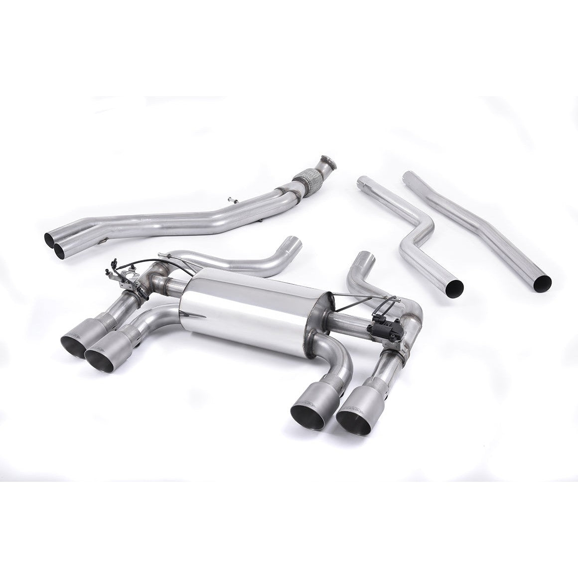 Milltek Sport Valved Cat-Back Exhaust (BMW F87 M2 Brushed Titanium Tips) for BMW 2 Series F87 (2016–2018)