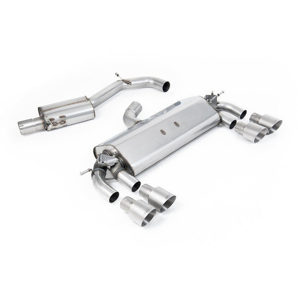 Milltek Sport Resonated Cat-Back Exhaust (VW Golf R MK7 Brushed Titanium Tips) for Volkswagen Golf MK7 (2014–2016)