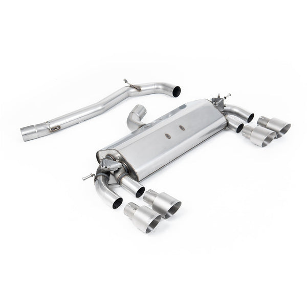 Milltek Sport Non-Resonated Cat-Back Exhaust (VW Golf R MK7 Brushed Titanium Tips) for Volkswagen Golf MK7 (2014–2016)