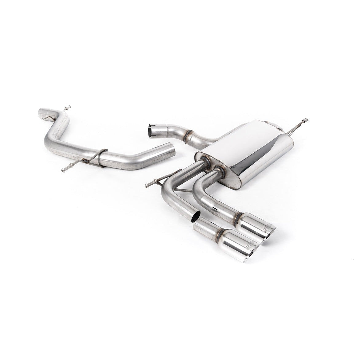 Milltek Sport Non-Resonated Cat-Back Exhaust - Polished Tips for Audi A3 8P (2003–2012)