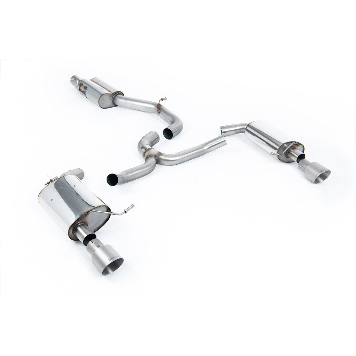 Milltek Sport Resonated Cat-Back Exhaust (2.0 TFSI Brushed Titanium Tips) for Volkswagen Golf MK7 (2016–2021)