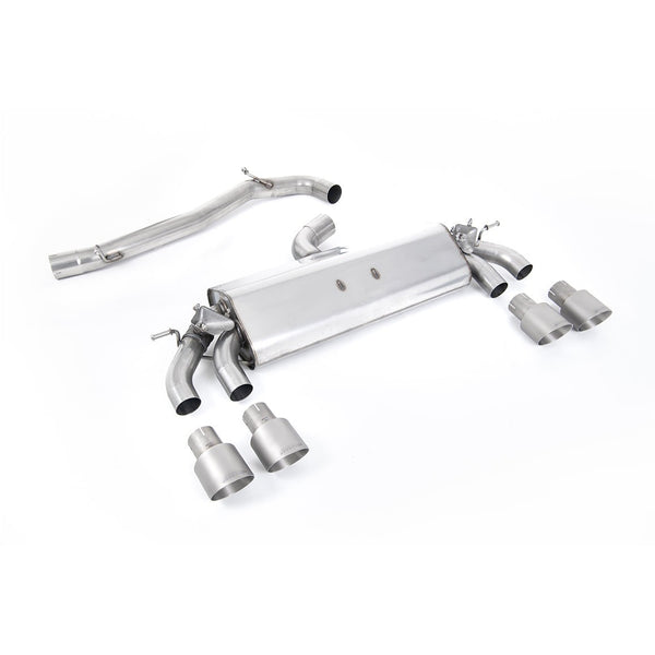 Milltek Sport Non-Resonated GPF Back Exhaust (R Titanium GT 100 Round Tips) for Volkswagen Golf MK7.5 (2017–2021)
