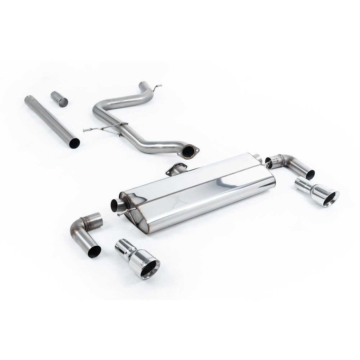 Milltek Sport Non-Resonated Cat-Back Exhaust (1.5 TSI Evo GT/R Line Polished Tips) for Volkswagen Golf MK7.5 (2017–2021)