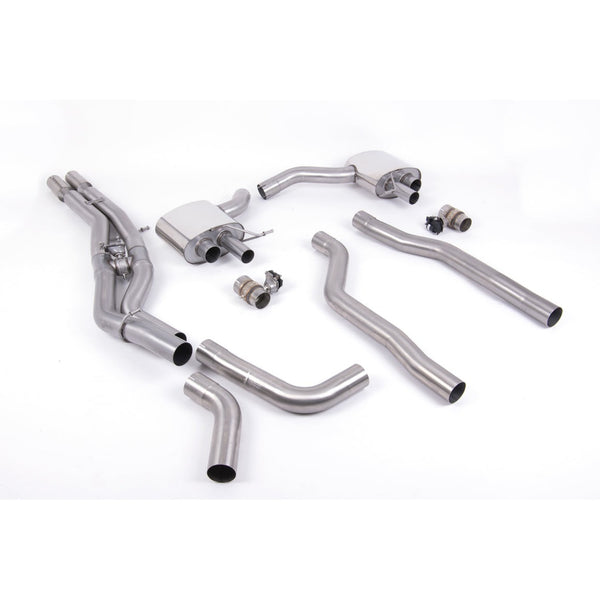 Milltek Sport Non-Resonated 80mm OPF/GPF-Back Exhaust (Cut In Fit Polished Tips) for Audi RS6 C8, RS7 C8 (2019–2026)