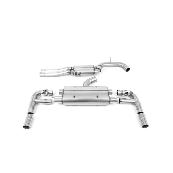 Milltek Sport 80mm Resonated Cat-Back Exhaust (Audi RS3 8V Burnt Titanium Tips) for Audi RS3 8V (2017–2026)