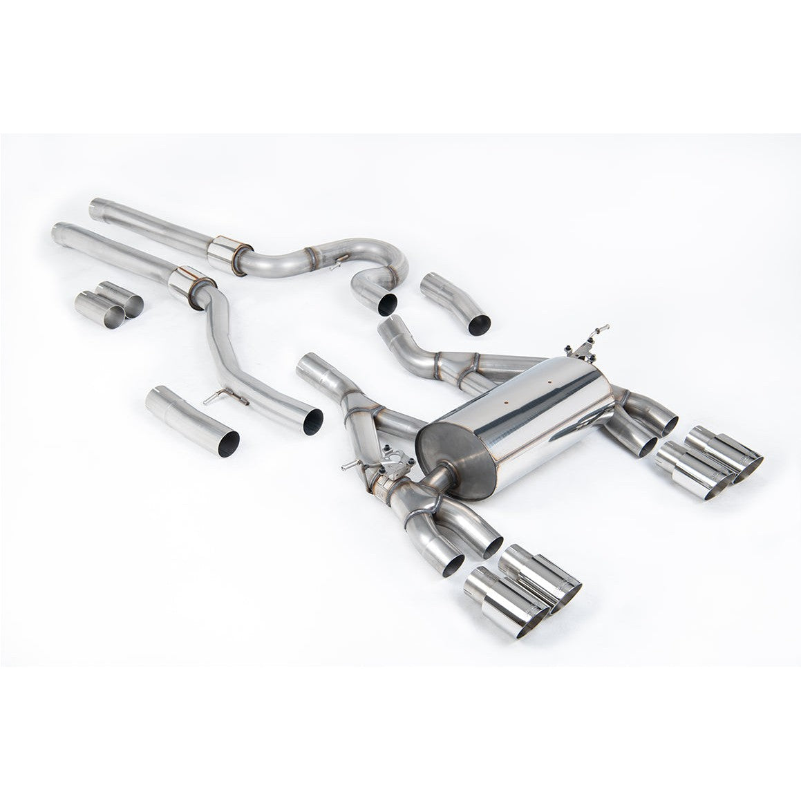 Milltek Sport Equal Length Cat-Back Exhaust (M3 M4 Polished Tips) for BMW 3 Series F80, 4 Series F82 (2014–2018)