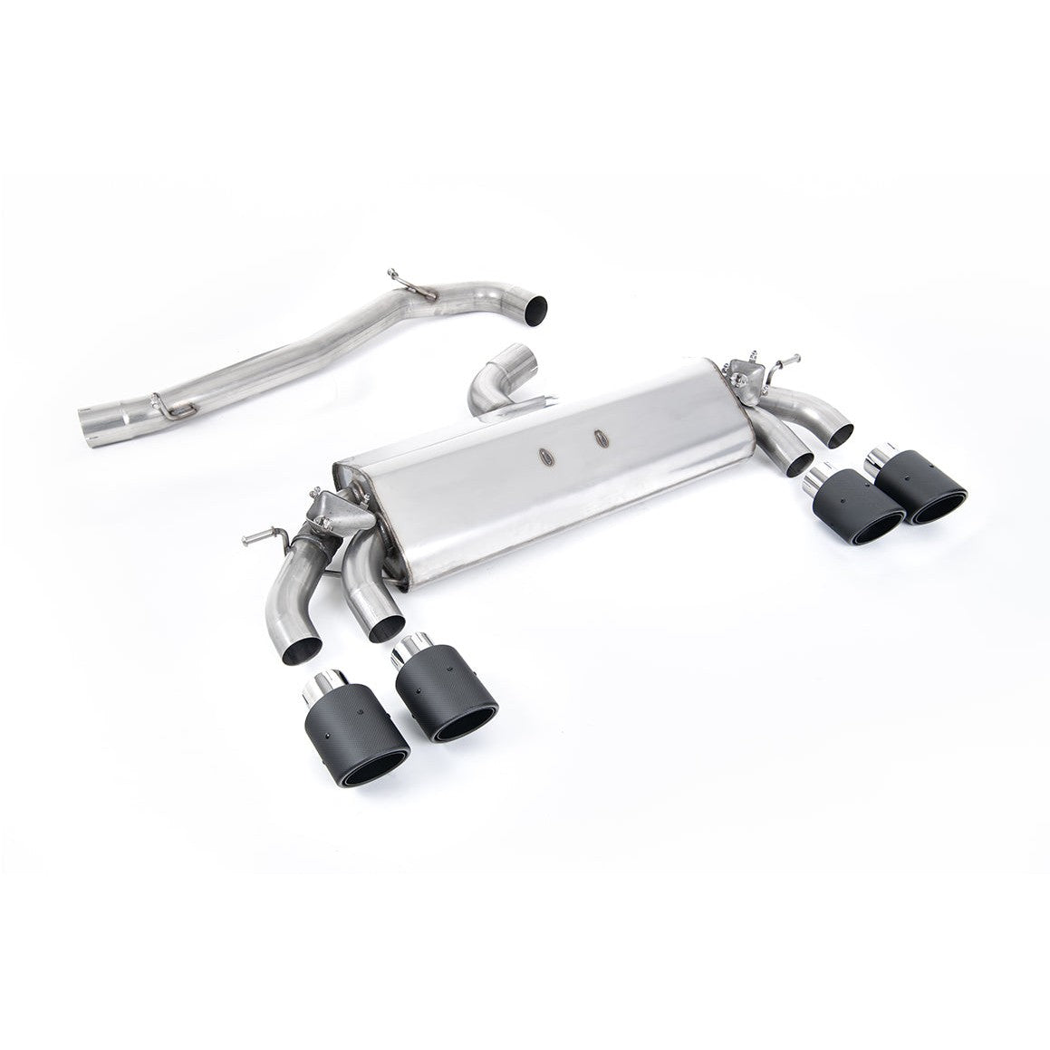Milltek Sport Non-Resonated GPF Back Exhaust (R Carbon JET 100 Round Tips) for Volkswagen Golf MK7.5 (2017–2021)