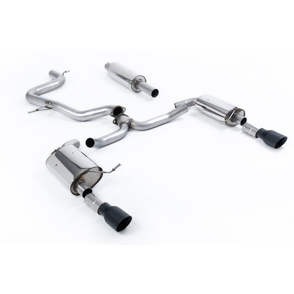 Milltek Sport Resonated Cat-Back Exhaust (MK7 GLI 2.0T GT 100 Cerakote Black Tips) for Volkswagen Jetta A7 (2019–2023)