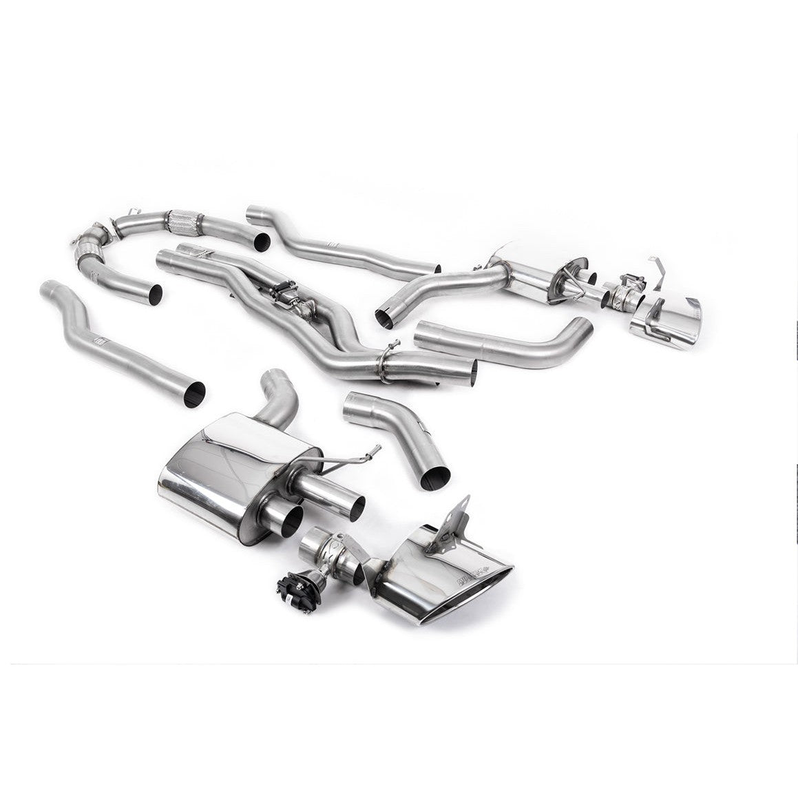 Milltek Sport Non-Resonated 80mm OPF/GPF-Back Exhaust (Bolt On Polished Tips) for Audi RS6 C8, RS7 C8 (2019–2026)