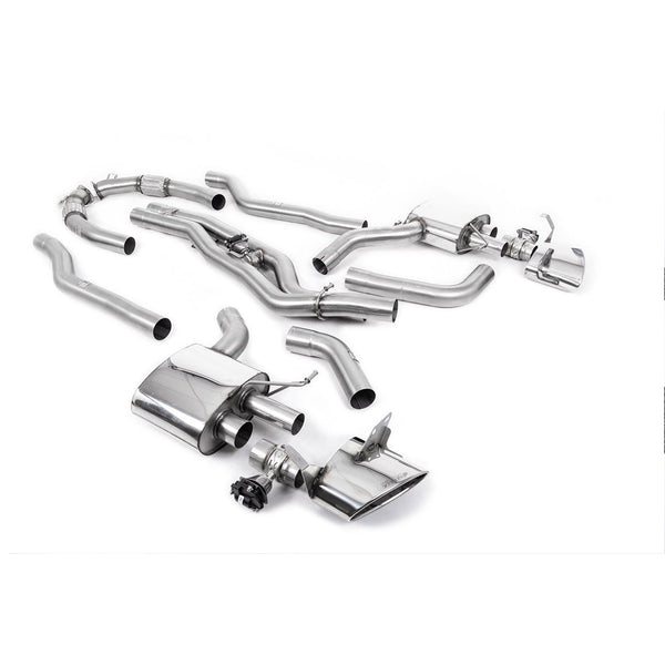 Milltek Sport Non-Resonated 80mm OPF/GPF-Back Exhaust (Bolt On Polished Tips) for Audi RS6 C8, RS7 C8 (2019–2026)