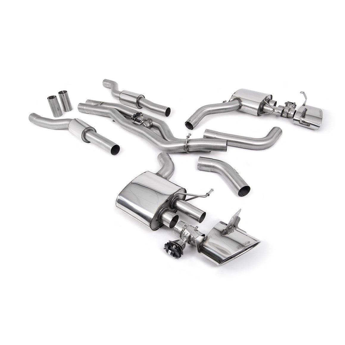 Milltek Sport Resonated 80mm Cat-Back Exhaust (Cut In Fit Polished Tips) for Audi RS6 C8, RS7 C8 (2019–2026)
