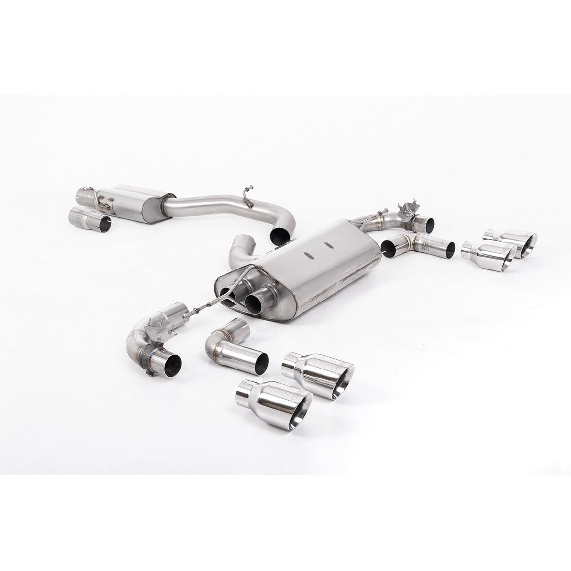 Milltek Sport 80mm Valved Resonated Race Cat-Back Exhaust (R Polished Tips) for Volkswagen Golf MK7.5 (2017–2021)