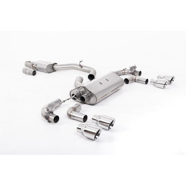 Milltek Sport 80mm Valved Resonated Race Cat-Back Exhaust (R Polished Tips) for Volkswagen Golf MK7.5 (2017–2021)