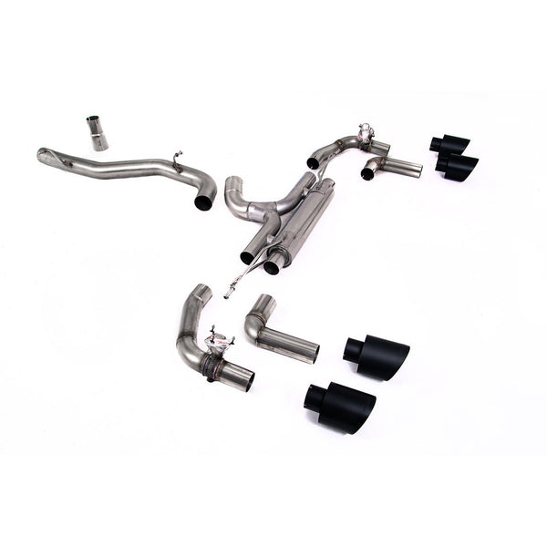 Milltek Sport 80mm Race Cat-Back Exhaust (VW Golf R MK8 Cerakote Black Tips) for Volkswagen Golf MK8 / MK8.5 (2022–2026)