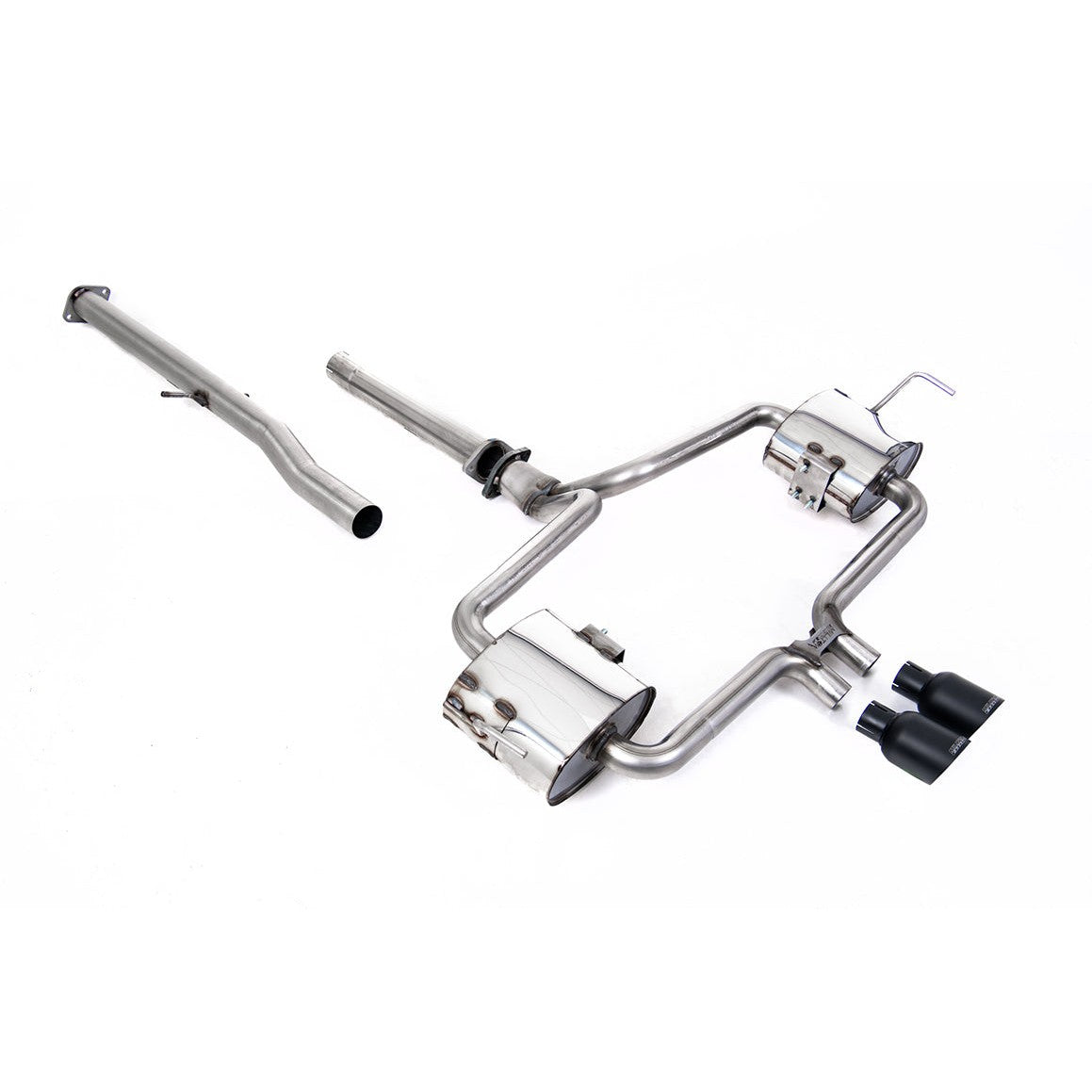 Milltek Sport Non-Resonated Cat-Back Exhaust (Mini Cooper S R53 Cerakote Black Tips) for Mini MK1 R53 (2002–2006)