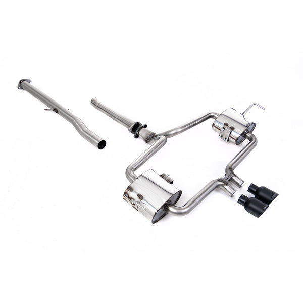 Milltek Sport Non-Resonated Cat-Back Exhaust (Mini Cooper S R53 Cerakote Black Tips) for Mini MK1 R53 (2002–2006)
