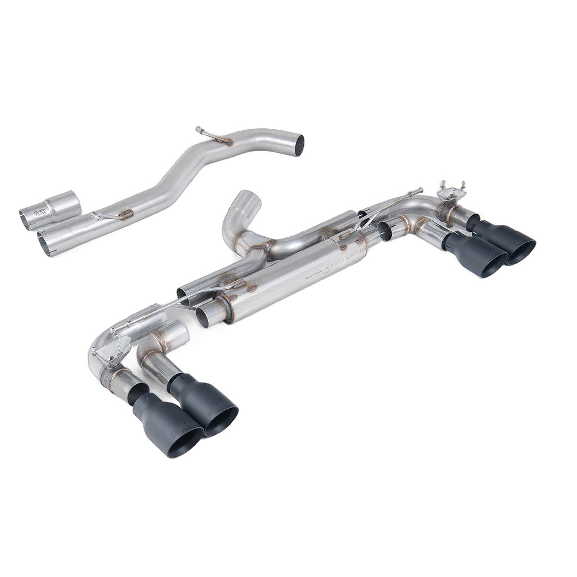 Milltek Sport 80mm Non-Resonated Race Cat-Back Exhaust - Cerakote Black Tips for Volkswagen Golf MK7 (2014–2016)