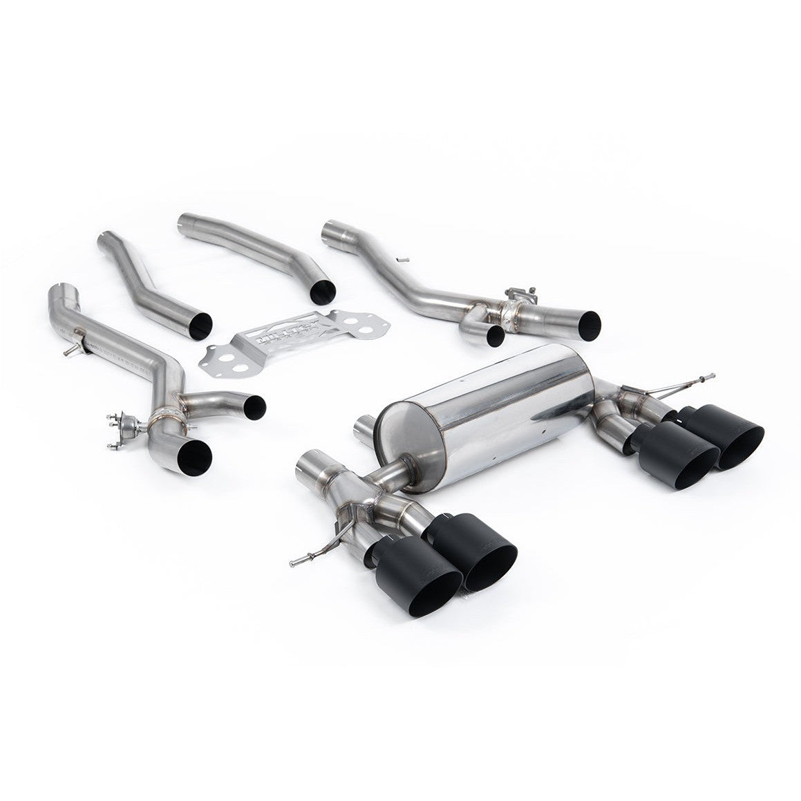 Milltek Sport 80mm OPF/GPF Back Exhaust (G8X M3 M4 Cerakote Black Tips) for BMW 3 Series G80, 4 Series G82 (2021–2026)