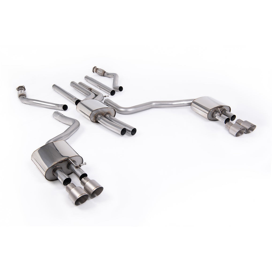 Milltek Sport Resonated Cat-Back Exhaust (Audi C7.5 A6 3.0 TFSI Brushed Titanium Tips) for Audi A6 C7.5 (2015–2018)