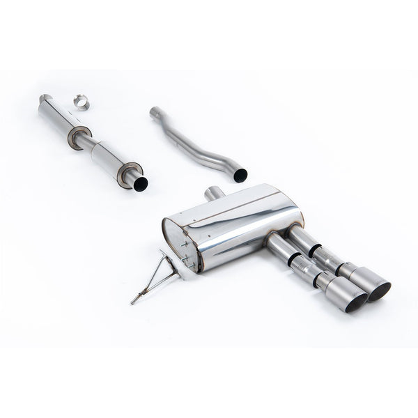 Milltek Sport Resonated Cat-Back Exhaust (Mini Cooper S F55 Brushed Titanium Tips) for Mini MK3 F55 (2014–2026)