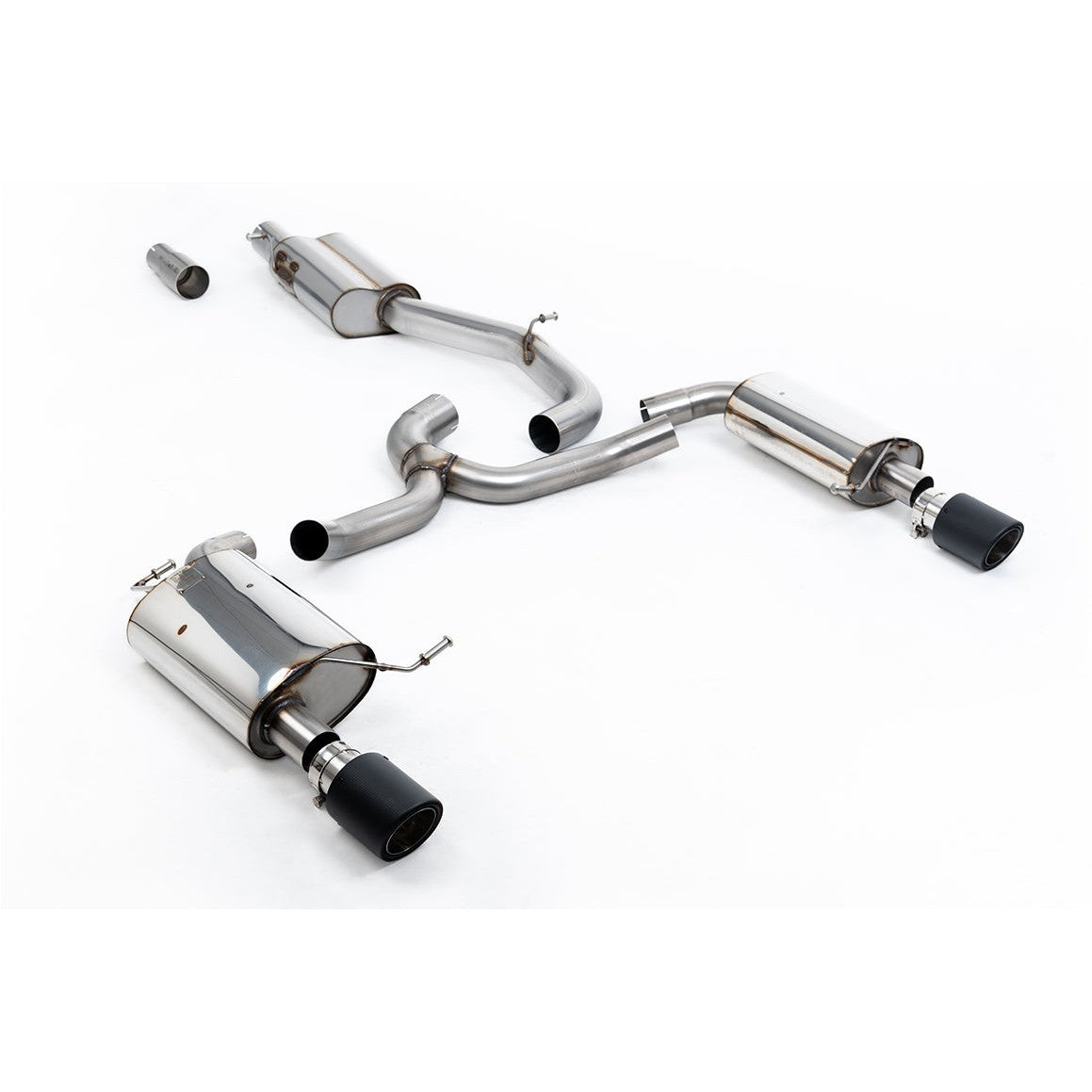 Milltek Sport Resonated Cat-Back Exhaust (VW Golf MK7 Alltrack 1.8TSI Carbon Tips) for Volkswagen Golf MK7 (2016–2021)