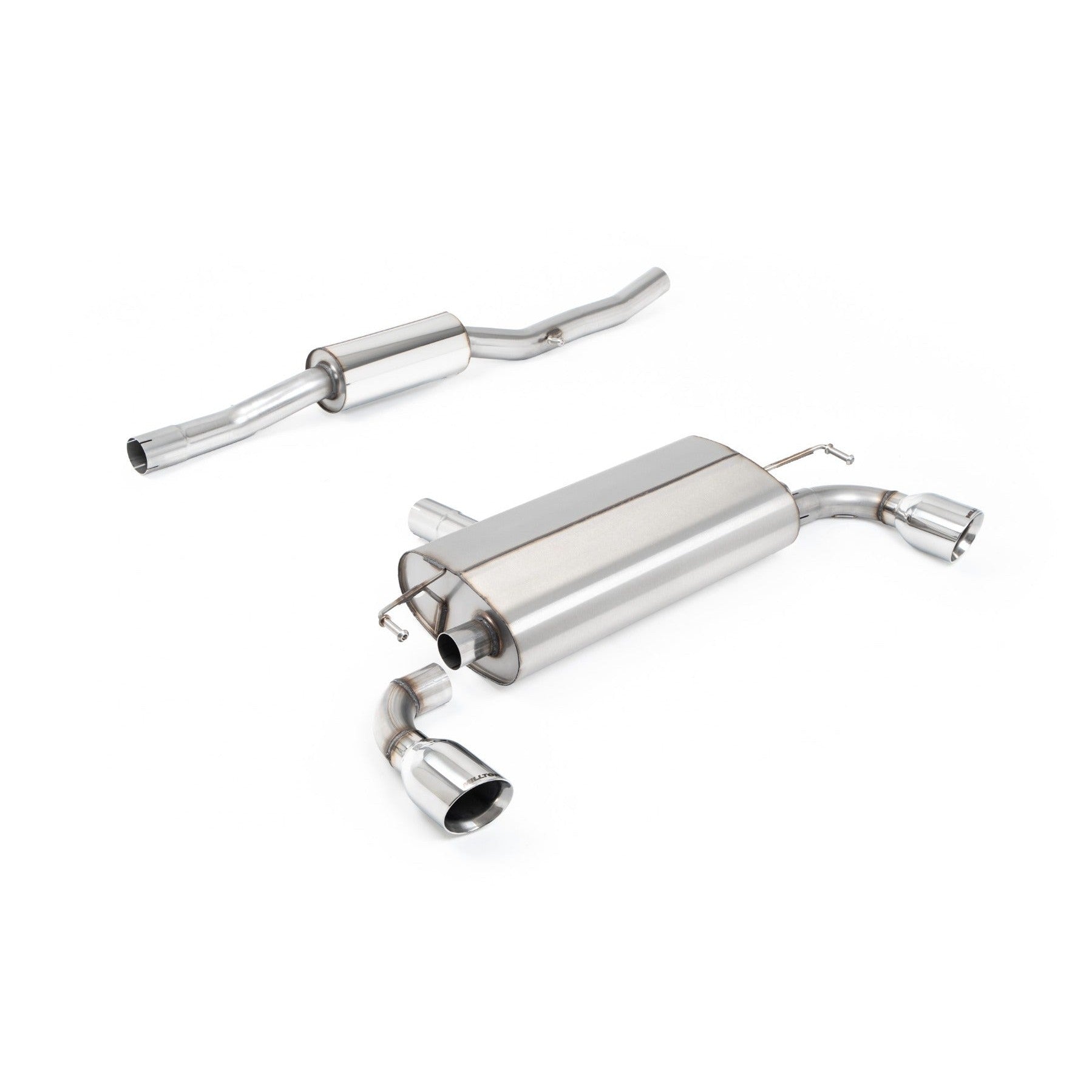 Milltek Sport V2 Resonated Cat-Back Exhaust (R32 Slash Cut Polished Tips) for Volkswagen Golf MK4 (2002–2005)