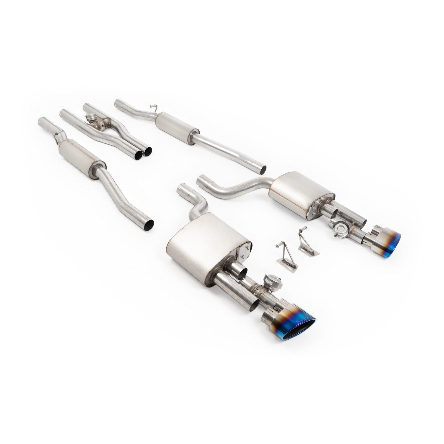 Milltek Sport V2 Valved Cat-Back Exhaust (Audi B7 RS4 Burnt Titanium Tips) for Audi RS4 B7 (2006–2008)