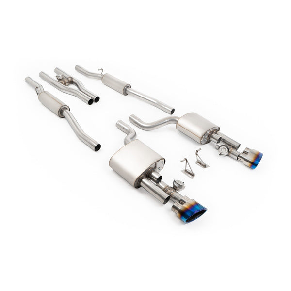 Milltek Sport V2 Valved Cat-Back Exhaust (Audi B7 RS4 Burnt Titanium Tips) for Audi RS4 B7 (2006–2008)