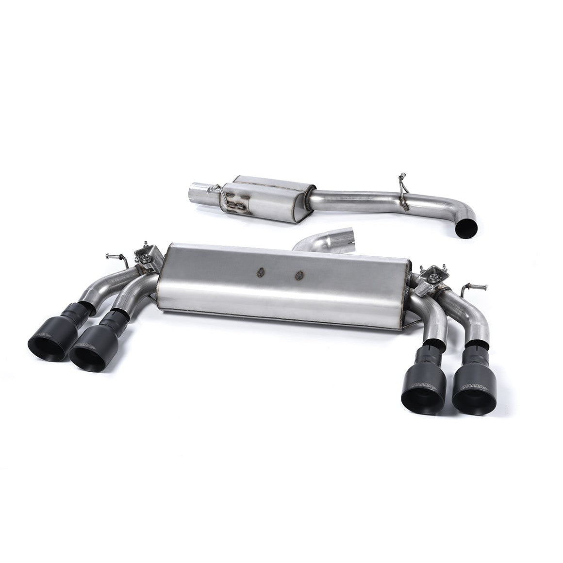 Milltek Sport Resonated Cat-Back Exhaust Sportback - Cerakote Black Tips for Audi S3 8V (SSXAU420) (2013–2018)